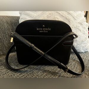 kate spade new york Staci Dome Saffiano Women's Crossbody Handbag black